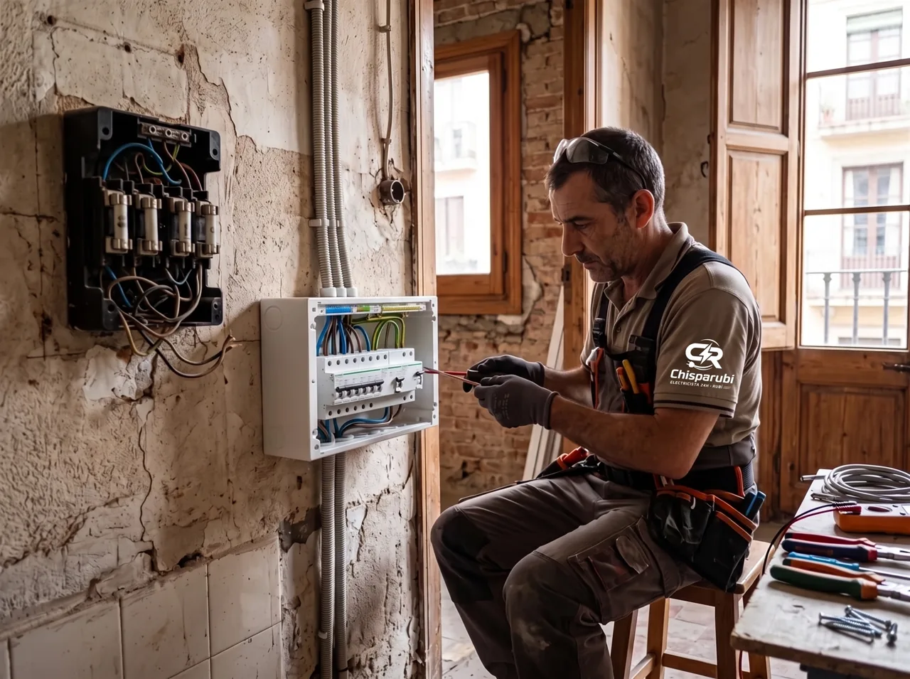Después — Sustitución de fusibles antiguos por magnetotérmicos en un cuadro de Rubí