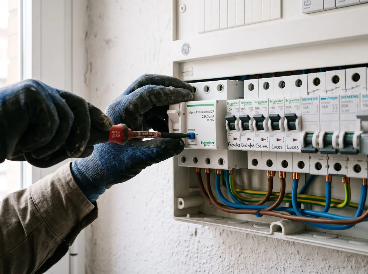 Reparación de una avería en el cuadro eléctrico en Rubí
