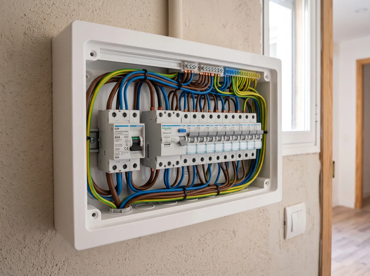 Instalación eléctrica completa con cuadro nuevo en un piso de Rubí