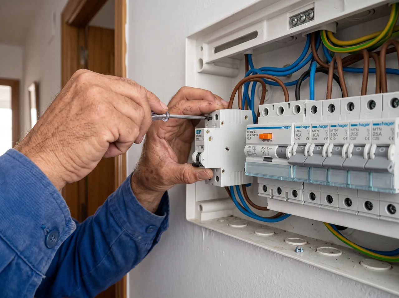 Cambio del ICP por uno de más amperaje en un cuadro eléctrico de Rubí
